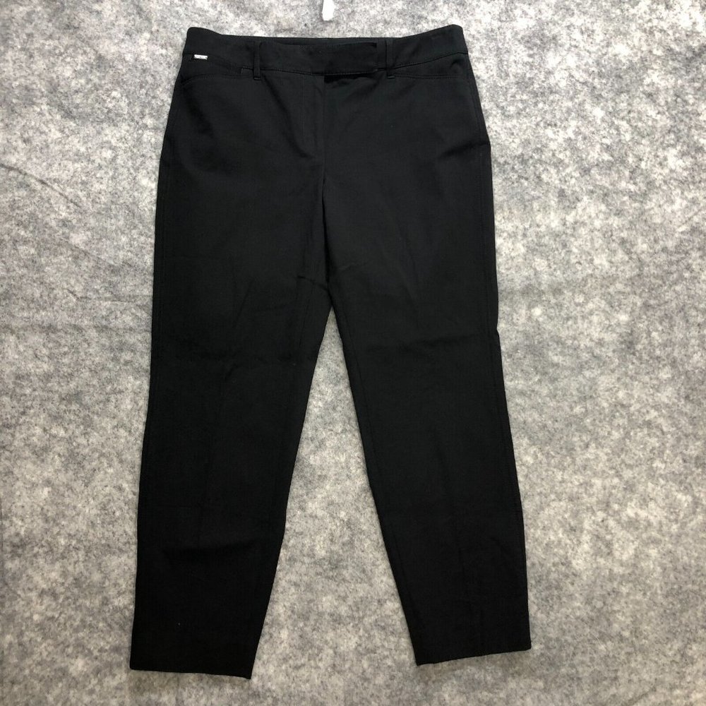 White House Black Market Pants Womens Size 10 Black Crop Ankle Contour Chino